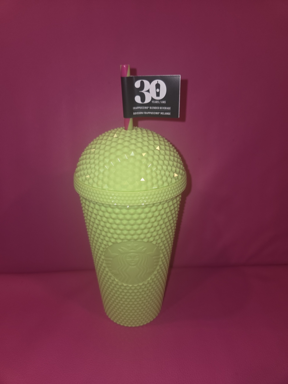Starbucks Neon Lime Studded Reusable Tumbler with Straw
